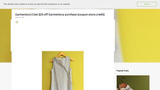 Garmentory | Get $20 off Garmentory purchase (coupon store credit)