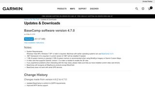 Garmin: BaseCamp Updates & Downloads