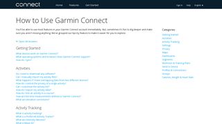 Help - How to Use Garmin Connect | Garmin Connect