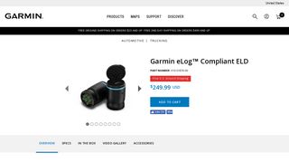 eLog™ Compliant ELD | Electronic Logging Device | GARMIN