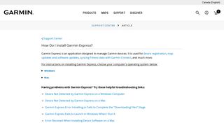 How Do I Install Garmin Express? | Garmin | Ireland | Support Centre