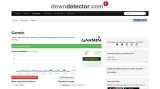 Garmin down? Current problems and outages | Downdetector