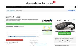Garmin Connect down? Current status and problems | Downdetector