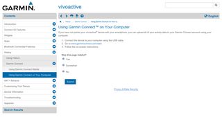 vívoactive - Using Garmin Connect on Your Computer