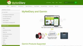 Integrate MyNetDiary and Garmin | MyNetDiary