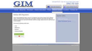 Online Bill Payment - Garner Internal Medicine