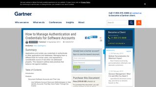 How to Manage Authentication and Credentials for Software ... - Gartner