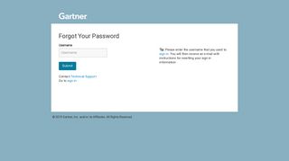 Forgot Password - Gartner