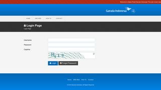 Login Page - Sales Portal Garuda Indonesia