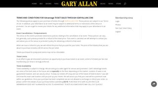 Fan Club Ticket Policy | Gary Allan