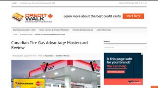 Canadian Tire Gas Advantage Mastercard Review - CreditWalk.ca