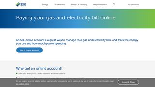 Online gas and electricity accounts and payments – SSE