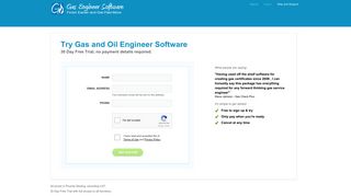 Signup - Log in - Gas Engineer Software