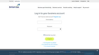 Log in to your business account | British Gas business