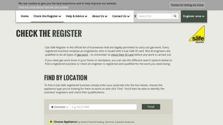 Check the Register - Gas Safe Register