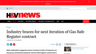 Industry braces for next iteration of Gas Safe Register contract ...