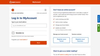 Enter email address – EDF Energy