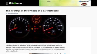 The Meanings of the Symbols on a Car Dashboard | It Still Works