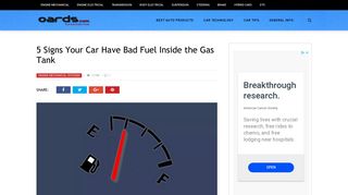 5 Signs Your Car Have Bad Fuel Inside the Gas Tank - Oards.com