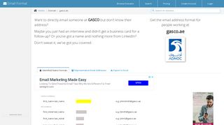 Email Address Format for gasco.ae (GASCO) | Email Format