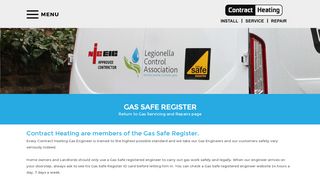 Member of the Gas Safe Register - Contract Heating