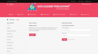 Account Login - Gate Academy Publication