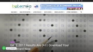 GATE 2017 Results Are Out | Download Your Scorecard Now ...