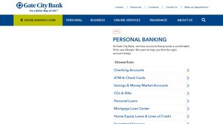 Personal Banking - Gate City Bank