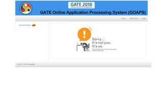 GATE - 2018 :: Server Error - GATE - 2018 :: Candidate Login - IIT ...