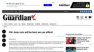 PM: Gate cuts will be best we can afford - Trinidad Guardian