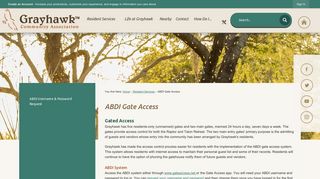ABDI Gate Access | Grayhawk Community Association, AZ