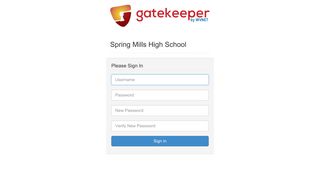 Spring Mills High School Gatekeeper - Login - WVNet