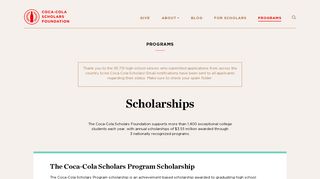 Apply - Coca-Cola Scholars Foundation