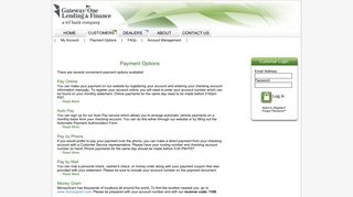 Payment Options - Gateway One Lending & Finance - Customers