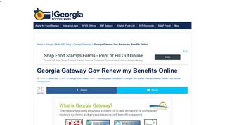 Georgia Gateway Gov Renew my Benefits Online - Georgia Food ...