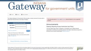 Gateway Login - Indiana Gateway