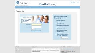 Login - Provider Gateway
