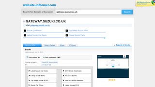 gateway.suzuki.co.uk at Website Informer. Suzuki. Visit Gateway Suzuki.