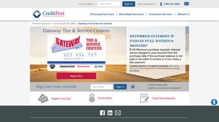 Gateway Tire & Service Centers - Automotive Credit Card | CFNA