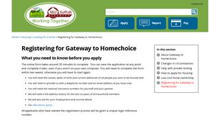 Registering for Gateway to Homechoice » Babergh Mid Suffolk