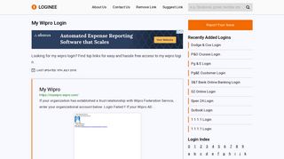 My Wipro Login - Your Ultimate Gateway to Login into any Website!