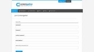 Sign Up - Contentgather