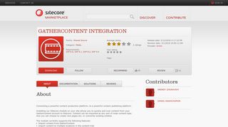 GatherContent Integration - Sitecore Marketplace