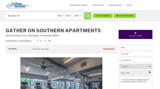Gather on Southern apartments in Memphis, Tennessee