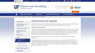 Parental Access and Payments » Finance and Accounting » University ...