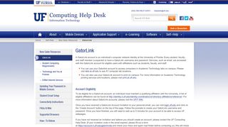 GatorLink » Computing Help Desk » University of Florida