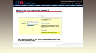 log in to e-services - UHD e-services
