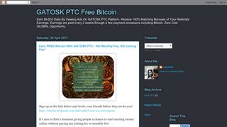 GATOSK PTC Free Bitcoin