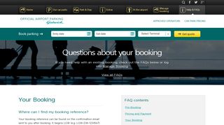Questions about an Existing Booking | Official Gatwick Parking