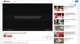 Academy Gaucho Restaurants London 2008 - YouTube